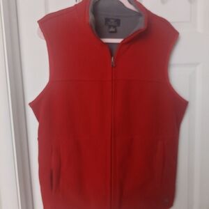 Men's Brooks Brothers Red/Gray Reversible Fleece Vest Medium
